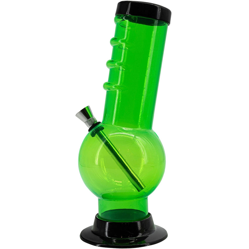 JM Enterprises 9-12" Acrylic Bent Neck Bubble Base Bong - Multiple Colors JM Enterprises