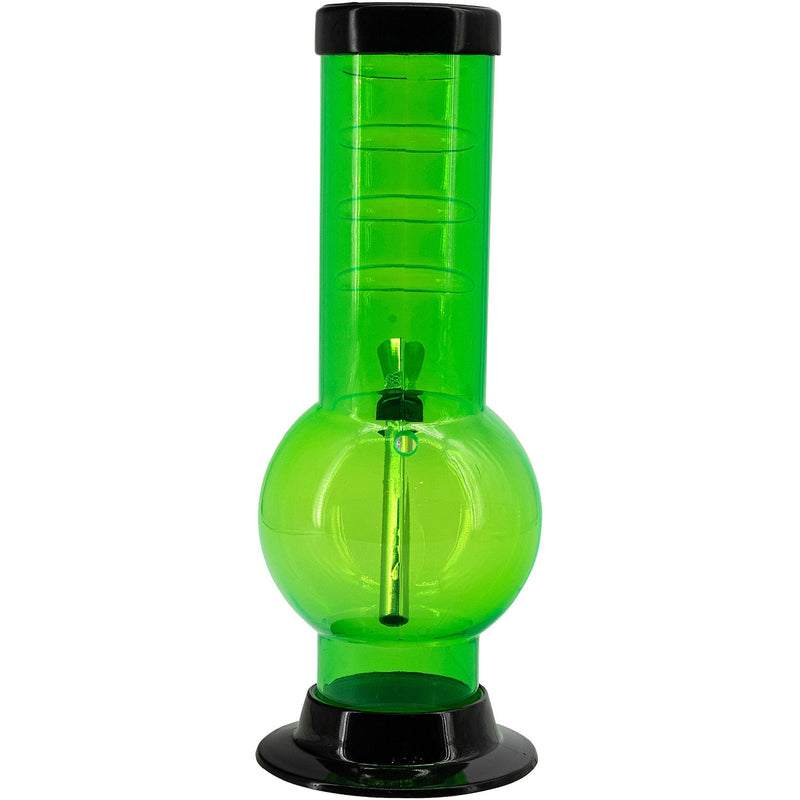 JM Enterprises 9-12" Acrylic Bent Neck Bubble Base Bong - Multiple Colors JM Enterprises