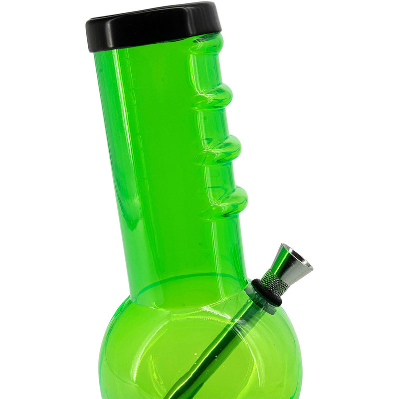 JM Enterprises 9-12" Acrylic Bent Neck Bubble Base Bong - Multiple Colors JM Enterprises