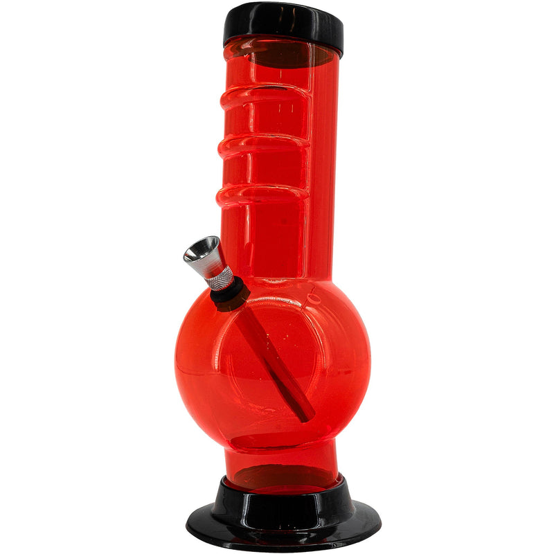 JM Enterprises 9-12" Acrylic Bent Neck Bubble Base Bong - Multiple Colors JM Enterprises