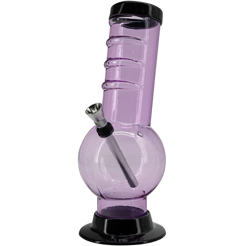 JM Enterprises 9-12" Acrylic Bent Neck Bubble Base Bong - Multiple Colors JM Enterprises