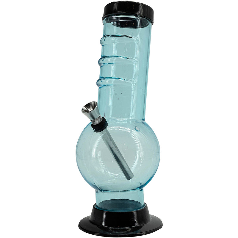 JM Enterprises 9-12" Acrylic Bent Neck Bubble Base Bong - Multiple Colors JM Enterprises