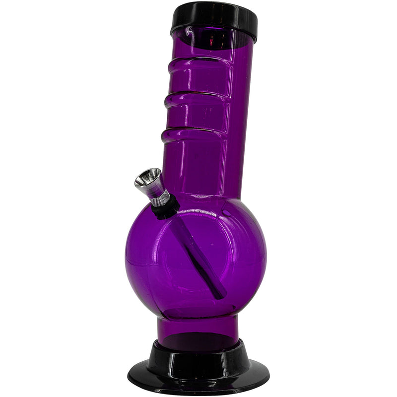 JM Enterprises 9-12" Acrylic Bent Neck Bubble Base Bong - Multiple Colors JM Enterprises