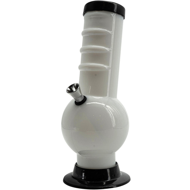 JM Enterprises 9-12" Acrylic Bent Neck Bubble Base Bong - Multiple Colors JM Enterprises