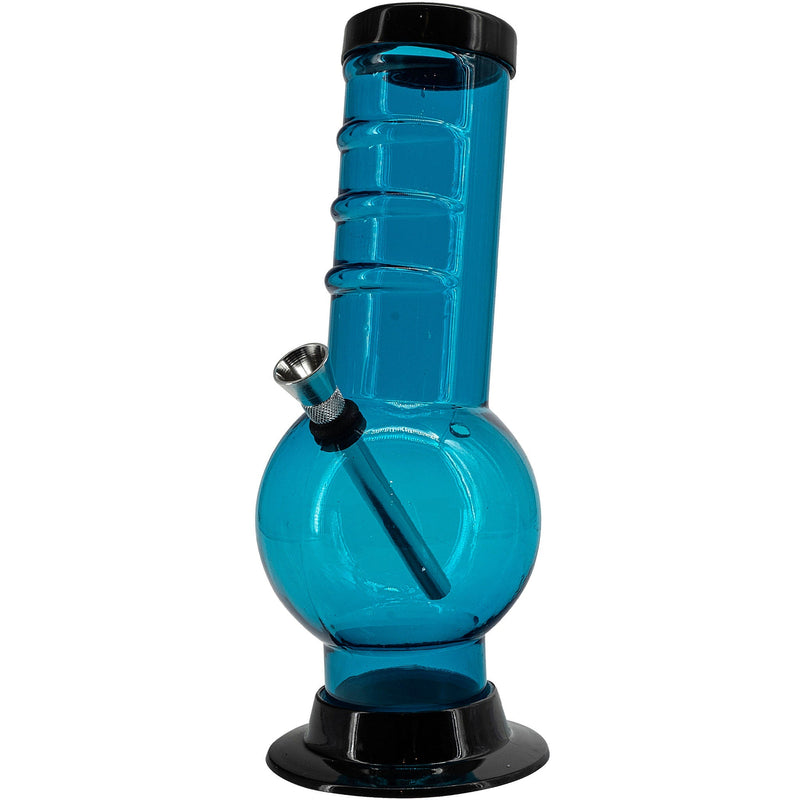 JM Enterprises 9-12" Acrylic Bent Neck Bubble Base Bong - Multiple Colors JM Enterprises