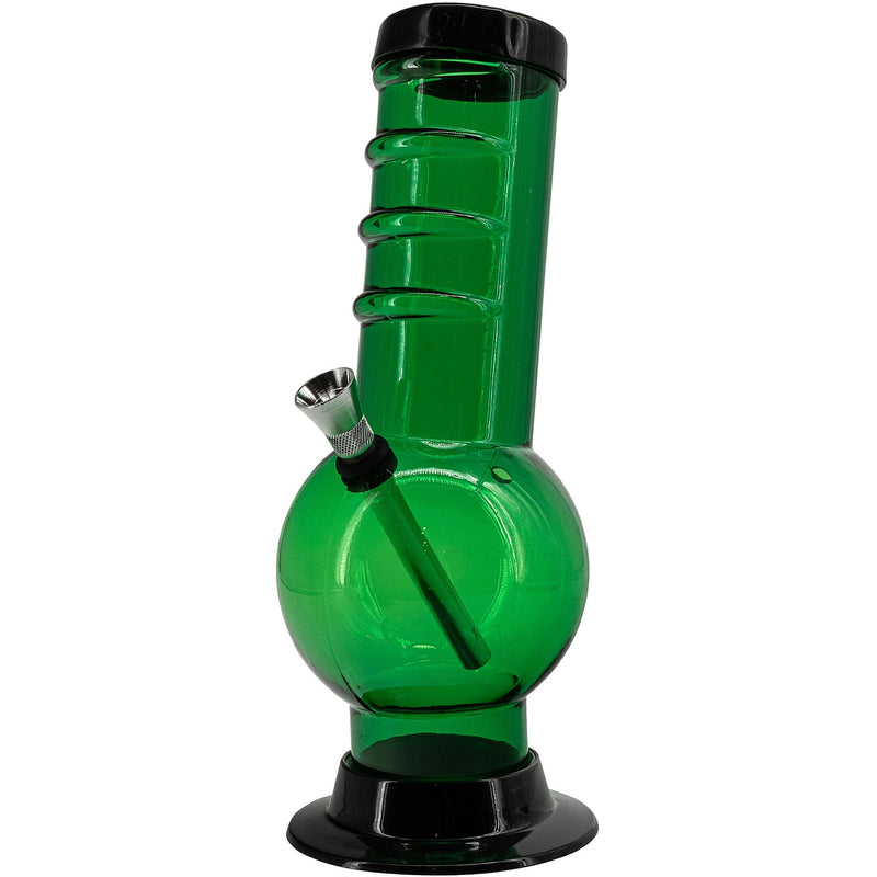 JM Enterprises 9-12" Acrylic Bent Neck Bubble Base Bong - Multiple Colors JM Enterprises