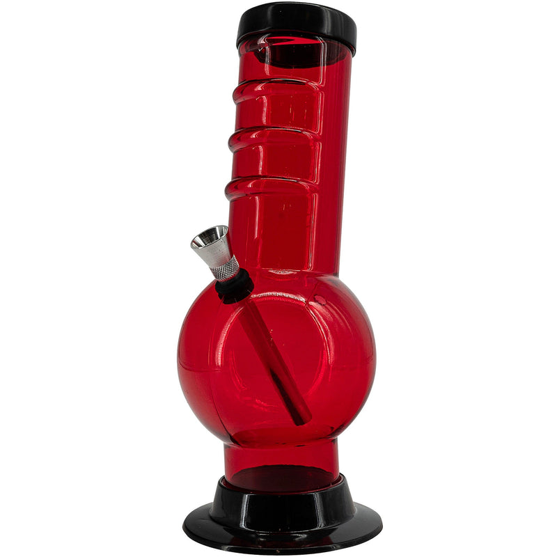 JM Enterprises 9-12" Acrylic Bent Neck Bubble Base Bong - Multiple Colors JM Enterprises