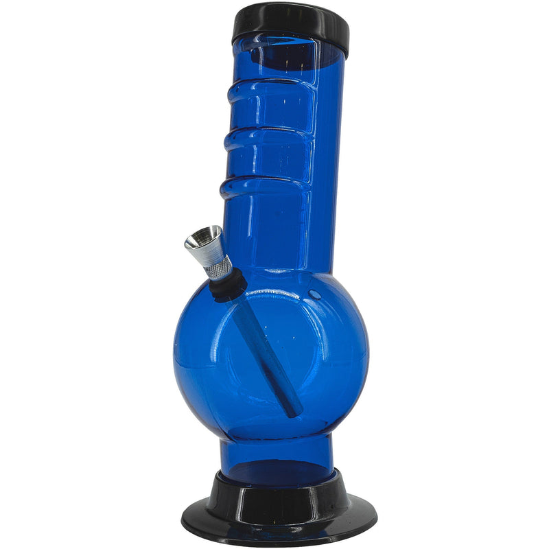 JM Enterprises 9-12" Acrylic Bent Neck Bubble Base Bong - Multiple Colors JM Enterprises