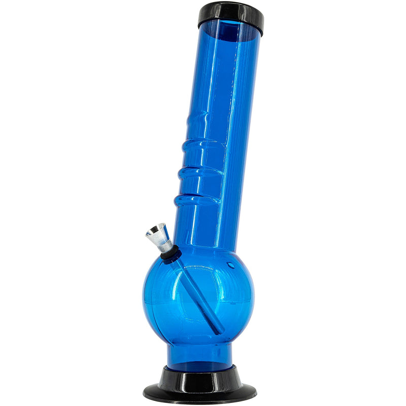 JM Enterprises 9-12" Acrylic Bent Neck Bubble Base Bong - Multiple Colors JM Enterprises