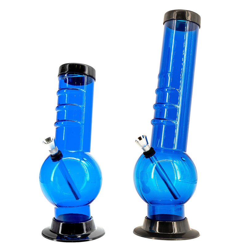 JM Enterprises 9-12" Acrylic Bent Neck Bubble Base Bong - Multiple Colors JM Enterprises