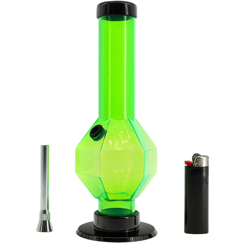 JM Enterprises 9-12" Acrylic Diamond Bong - Multiple Colors JM Enterprises