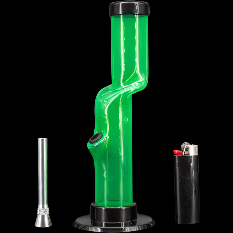 JM Enterprises 9-12" Acrylic Kink Neck Bong - Multiple Colors JM Enterprises