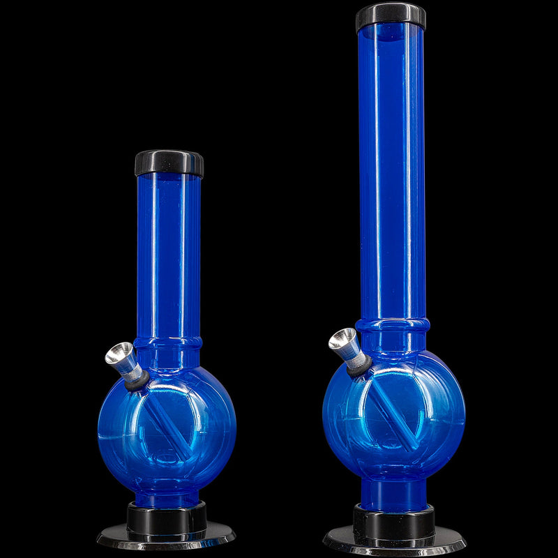 JM Enterprises 9-12" Acrylic Straight Tube Bubble Bottom Bong - Multiple Colors JM Enterprises