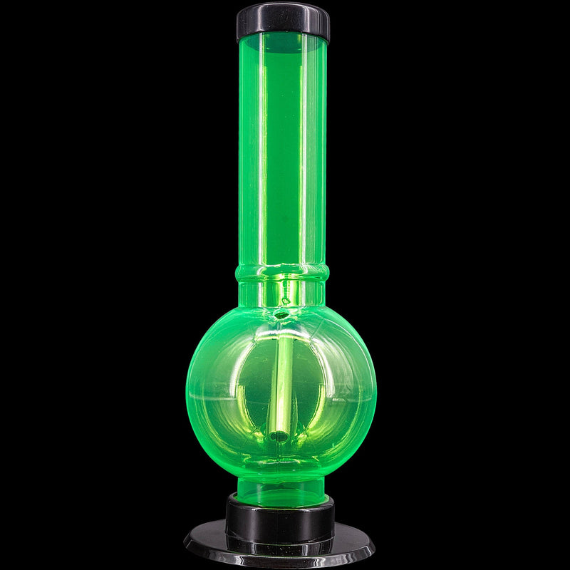 JM Enterprises 9-12" Acrylic Straight Tube Bubble Bottom Bong - Multiple Colors JM Enterprises