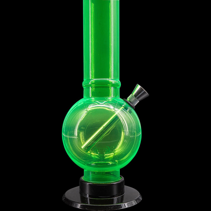 JM Enterprises 9-12" Acrylic Straight Tube Bubble Bottom Bong - Multiple Colors JM Enterprises