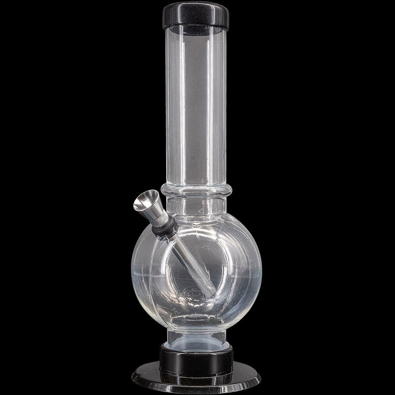 JM Enterprises 9-12" Acrylic Straight Tube Bubble Bottom Bong - Multiple Colors JM Enterprises