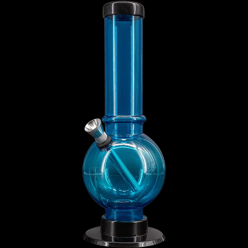 JM Enterprises 9-12" Acrylic Straight Tube Bubble Bottom Bong - Multiple Colors JM Enterprises