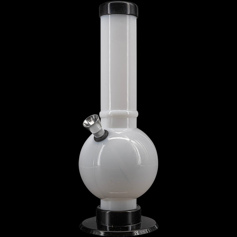 JM Enterprises 9-12" Acrylic Straight Tube Bubble Bottom Bong - Multiple Colors JM Enterprises