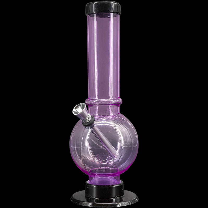 JM Enterprises 9-12" Acrylic Straight Tube Bubble Bottom Bong - Multiple Colors JM Enterprises