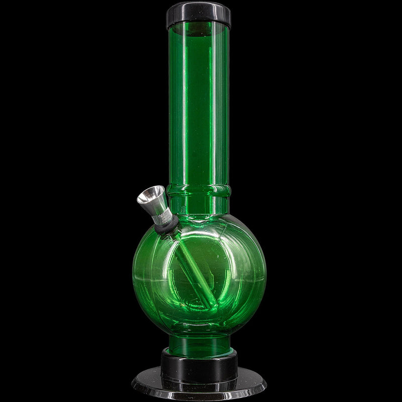 JM Enterprises 9-12" Acrylic Straight Tube Bubble Bottom Bong - Multiple Colors JM Enterprises