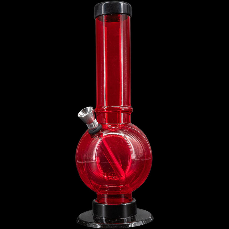 JM Enterprises 9-12" Acrylic Straight Tube Bubble Bottom Bong - Multiple Colors JM Enterprises