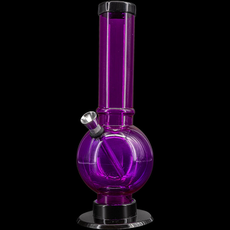 JM Enterprises 9-12" Acrylic Straight Tube Bubble Bottom Bong - Multiple Colors JM Enterprises