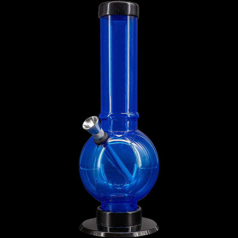 JM Enterprises 9-12" Acrylic Straight Tube Bubble Bottom Bong - Multiple Colors JM Enterprises