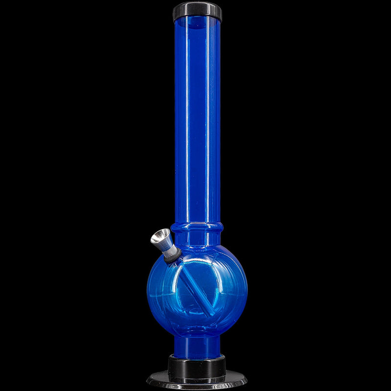 JM Enterprises 9-12" Acrylic Straight Tube Bubble Bottom Bong - Multiple Colors JM Enterprises