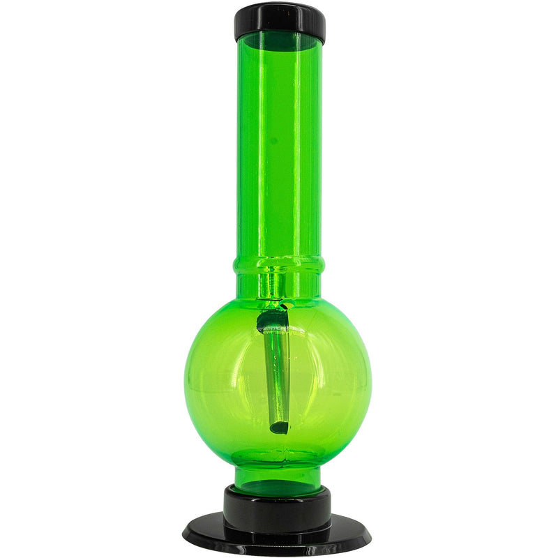 JM Enterprises 9-12" Acrylic Straight Tube Bubble Bottom Bong - Multiple Colors JM Enterprises