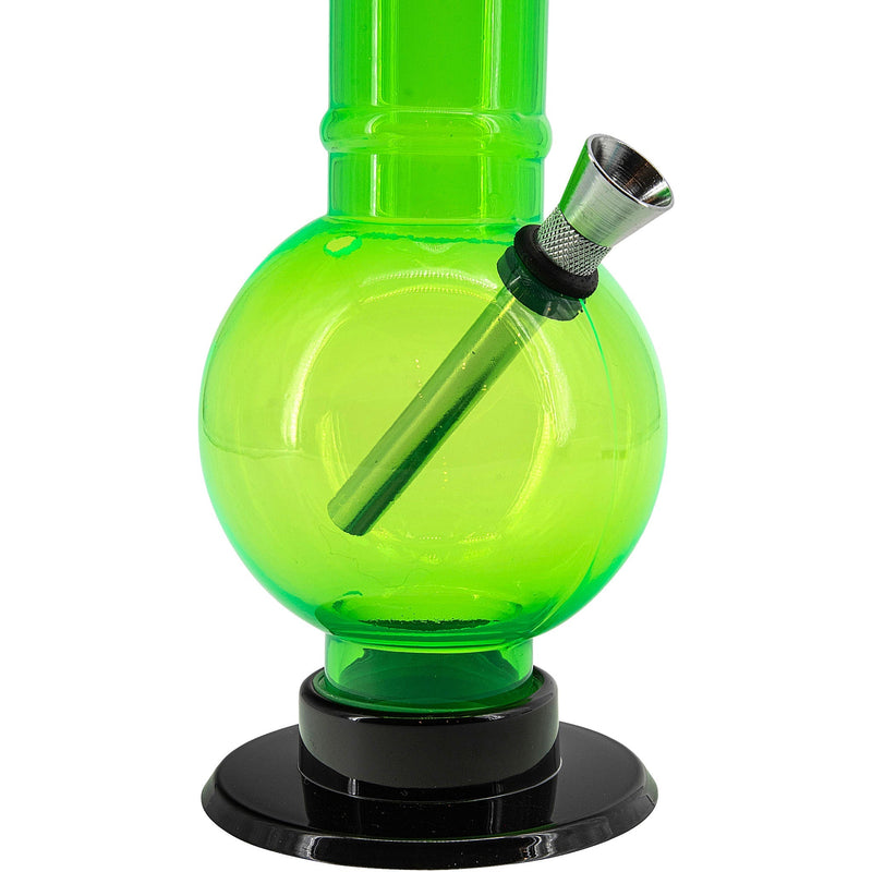 JM Enterprises 9-12" Acrylic Straight Tube Bubble Bottom Bong - Multiple Colors JM Enterprises