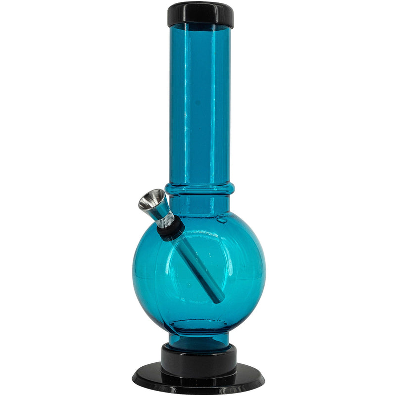 JM Enterprises 9-12" Acrylic Straight Tube Bubble Bottom Bong - Multiple Colors JM Enterprises