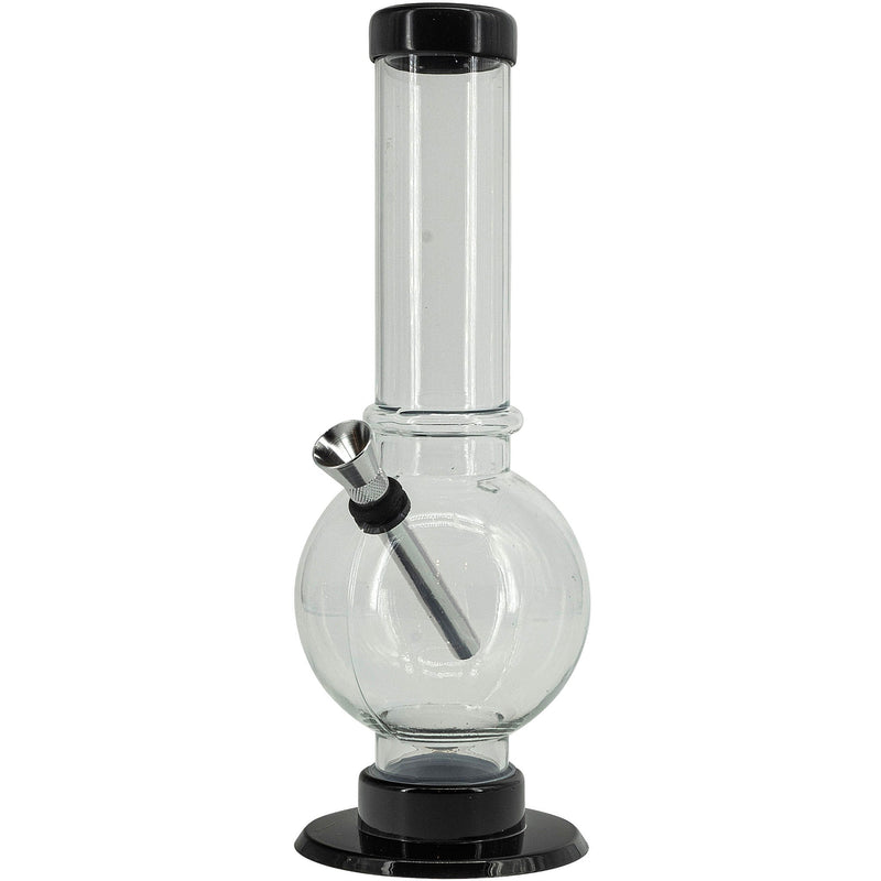 JM Enterprises 9-12" Acrylic Straight Tube Bubble Bottom Bong - Multiple Colors JM Enterprises