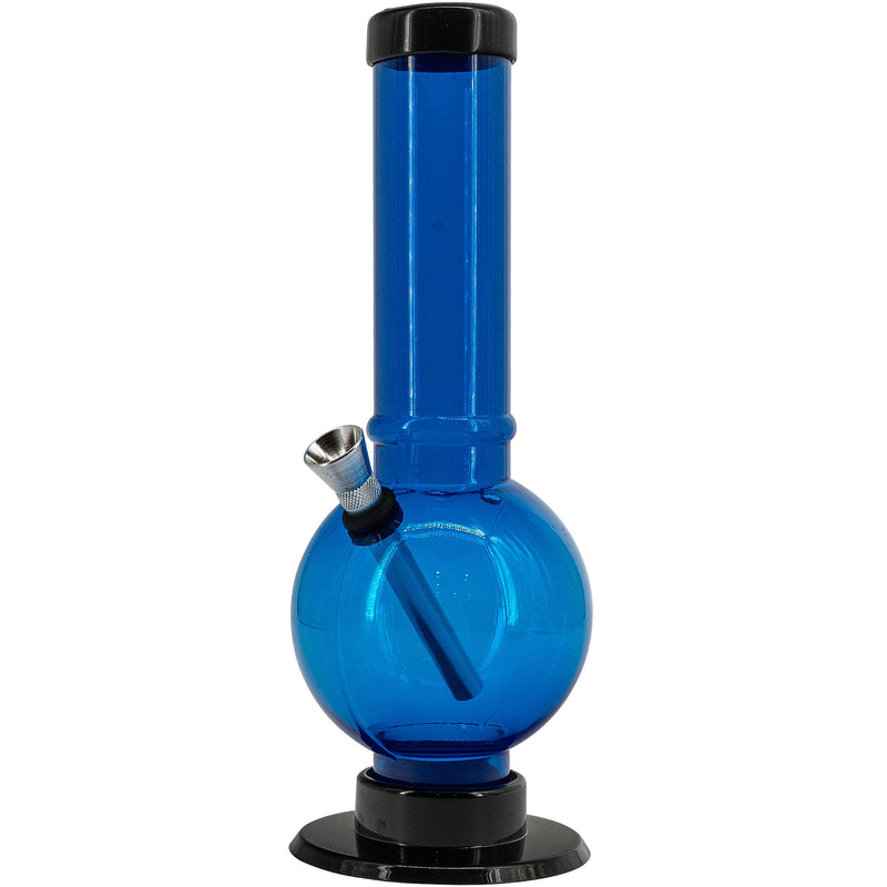 JM Enterprises 9-12" Acrylic Straight Tube Bubble Bottom Bong - Multiple Colors JM Enterprises