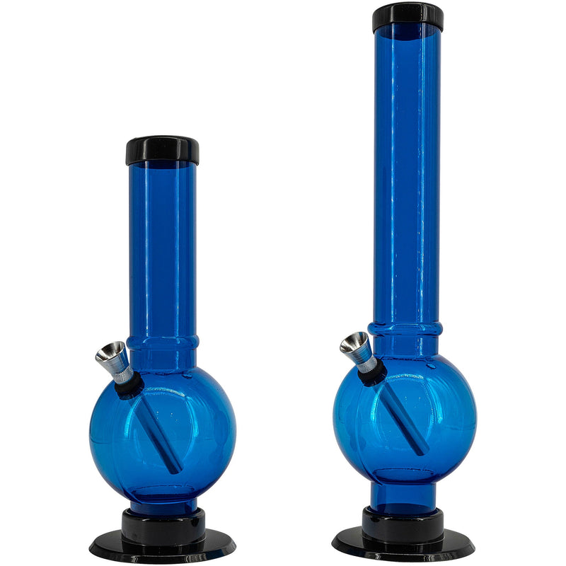 JM Enterprises 9-12" Acrylic Straight Tube Bubble Bottom Bong - Multiple Colors JM Enterprises