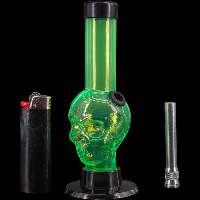 JM Enterprises Mini Alien Head Acrylic Bong - 6" Tall - Multiple Colors JM Enterprises