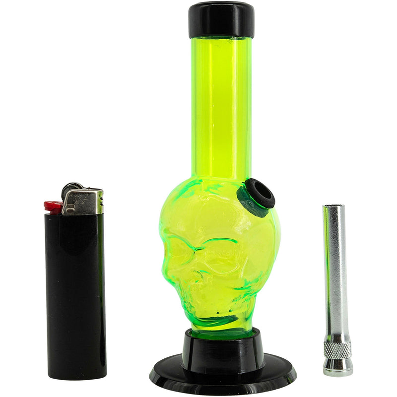 JM Enterprises Mini Alien Head Acrylic Bong - 6" Tall - Multiple Colors JM Enterprises