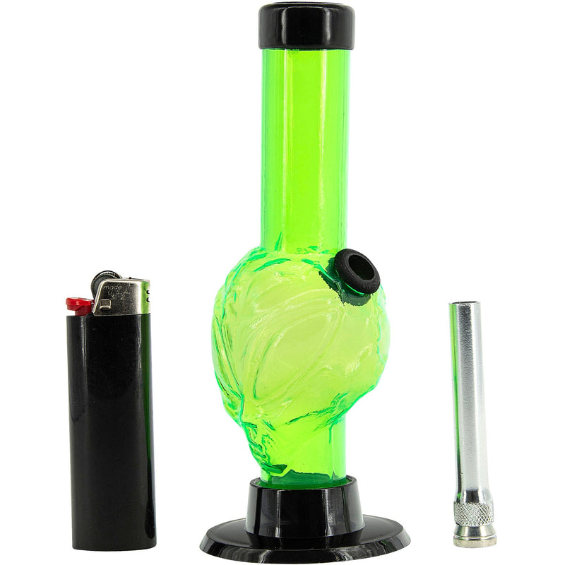 JM Enterprises Mini Skull Acrylic Bong - 6" Tall - Multiple Colors JM Enterprises