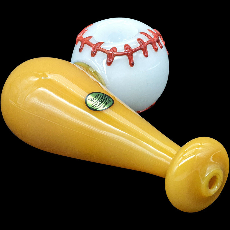 LA Pipes  420 Stretch Bat & Baseball Glass Pipe LA Pipes