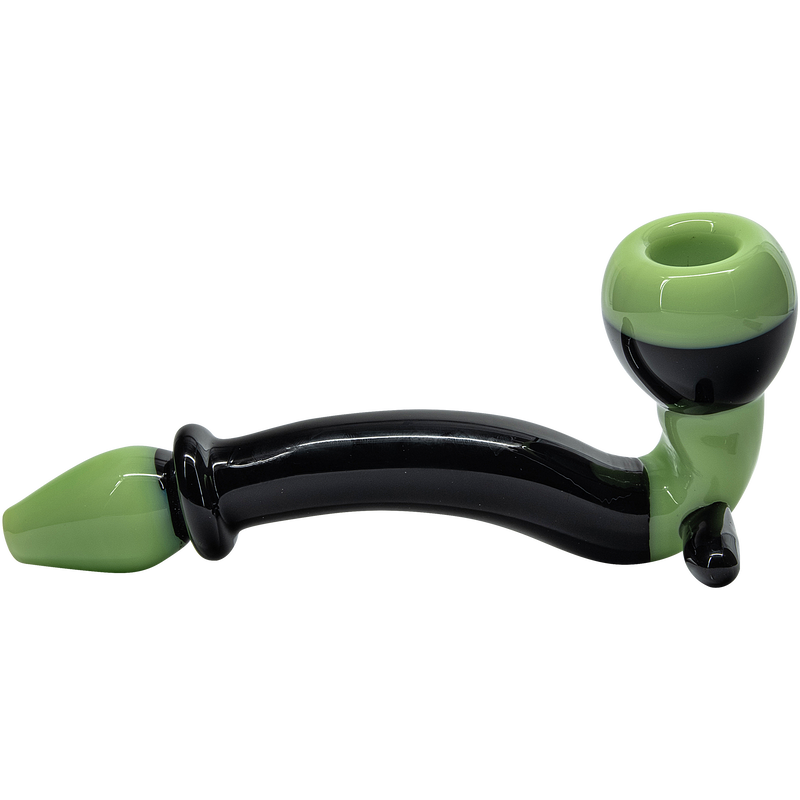 LA Pipes  Alien Locks Green n Black Sherlock Pipe LA Pipes