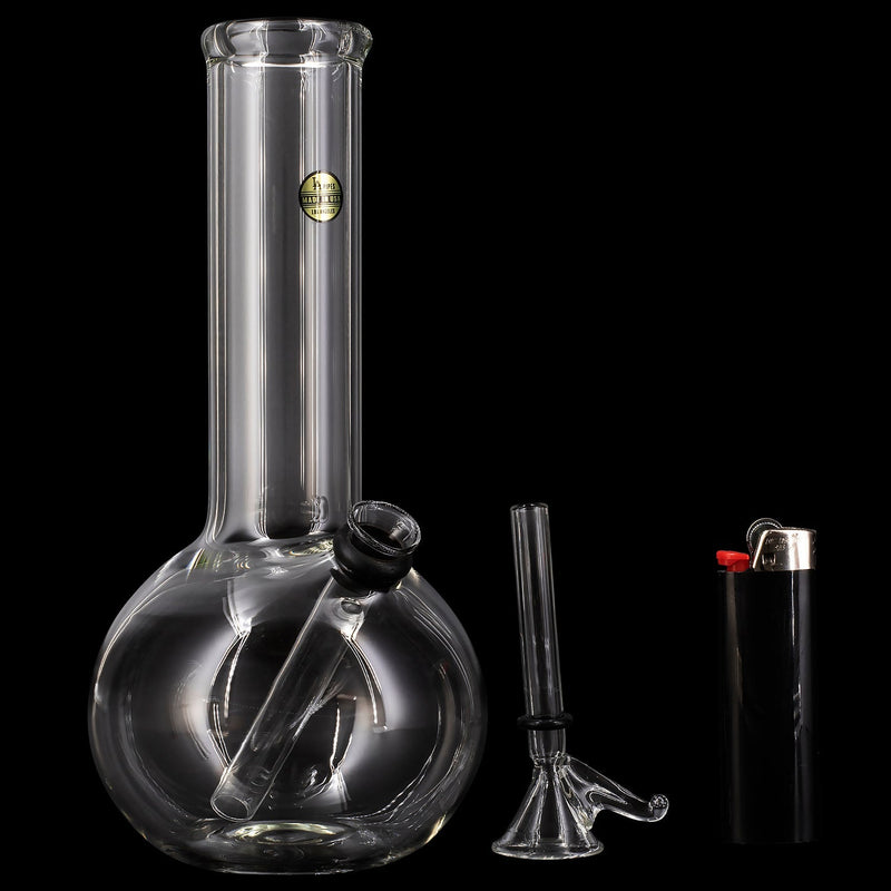 LA Pipes  Bubble Boy 8 Inch Clear Glass Basic Water Pipe LA Pipes