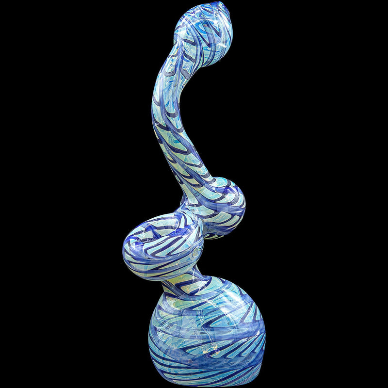 LA Pipes  Bubble Lock Color Raked Sherlock Bubbler Pipe LA Pipes