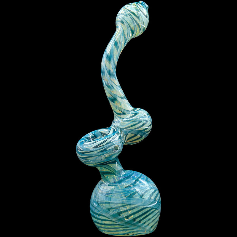 LA Pipes  Bubble Lock Color Raked Sherlock Bubbler Pipe LA Pipes