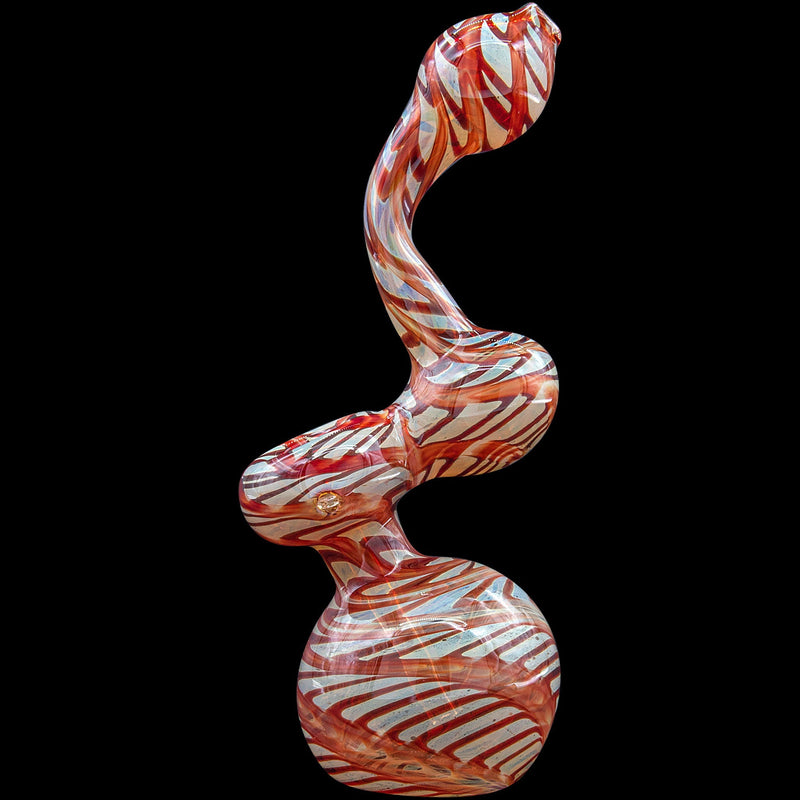 LA Pipes  Bubble Lock Color Raked Sherlock Bubbler Pipe LA Pipes