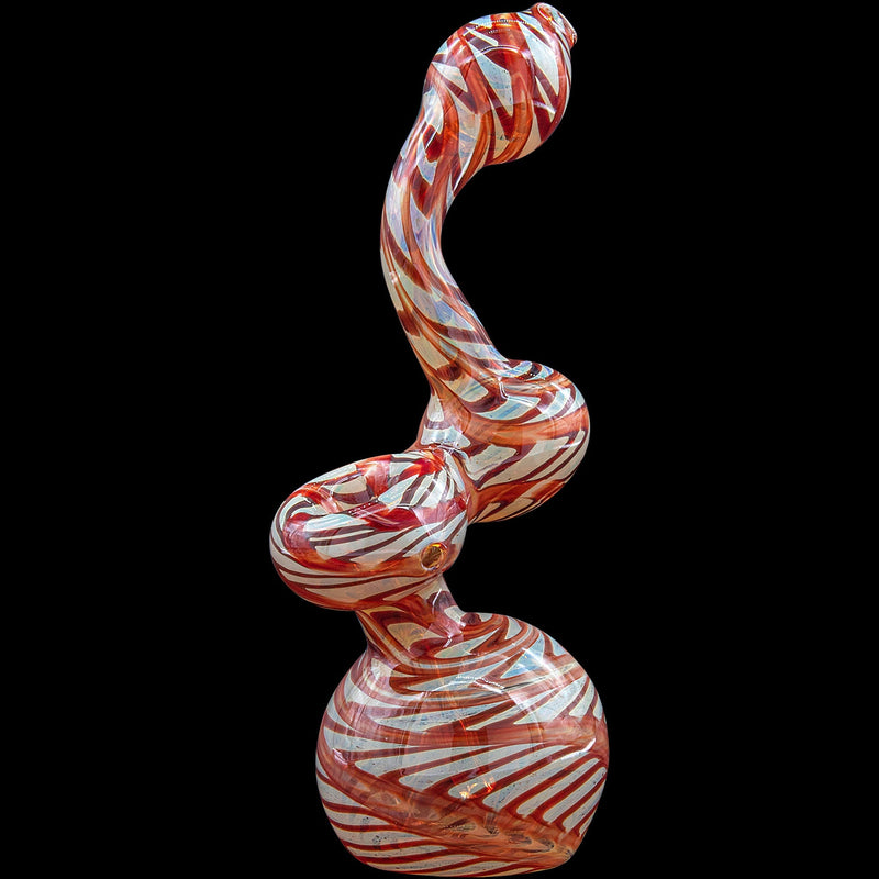 LA Pipes  Bubble Lock Color Raked Sherlock Bubbler Pipe LA Pipes