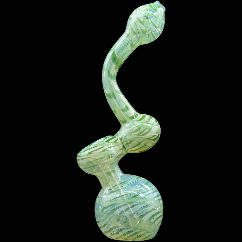 LA Pipes  Bubble Lock Color Raked Sherlock Bubbler Pipe LA Pipes