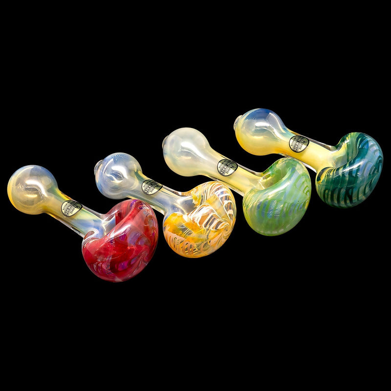 LA Pipes  Cake Head Color Swirl Glass Pipe LA Pipes