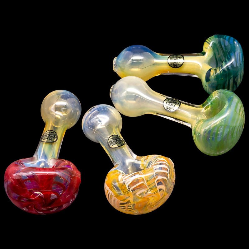 LA Pipes  Cake Head Color Swirl Glass Pipe LA Pipes