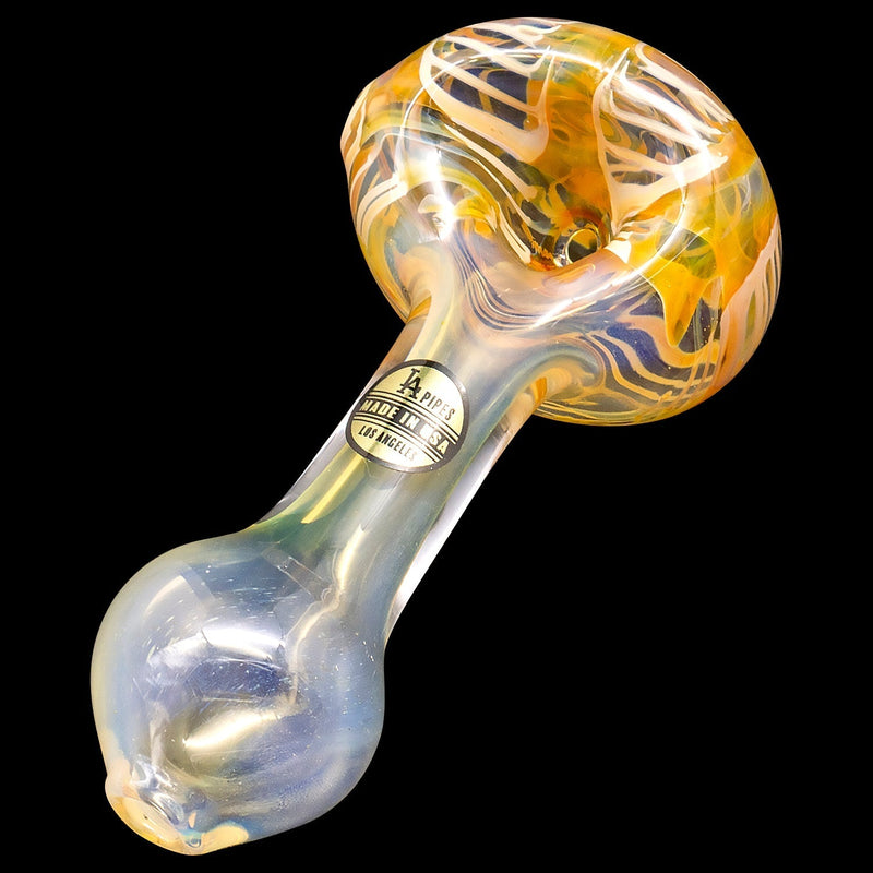 LA Pipes  Cake Head Color Swirl Glass Pipe LA Pipes