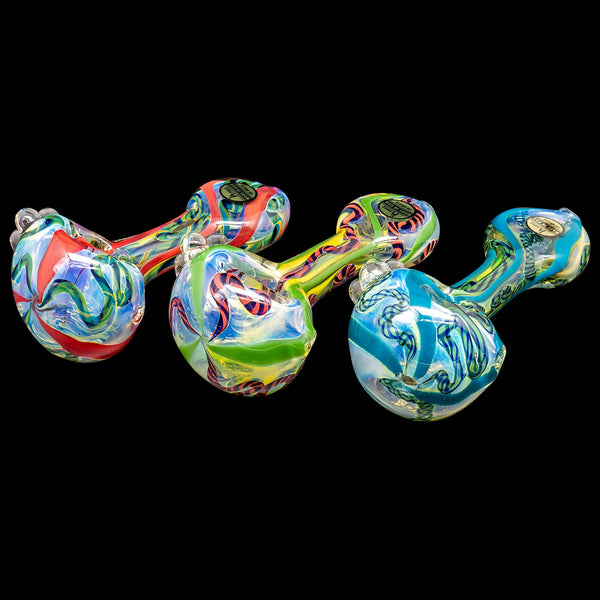 LA Pipes  Candy Spoon Inside-Out Color Changing Glass Pipe LA Pipes