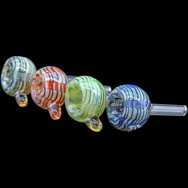 LA Pipes  Color Raked Bubble Pull-Stem 9mm Slide Bowl LA Pipes